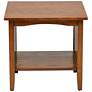 Sierra 20" Wide Ash Wood 1-Shelf Square End Table