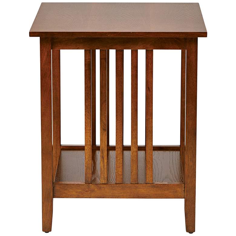 Image 2 Sierra 20" Wide Ash Wood 1-Shelf Square Side Table more views