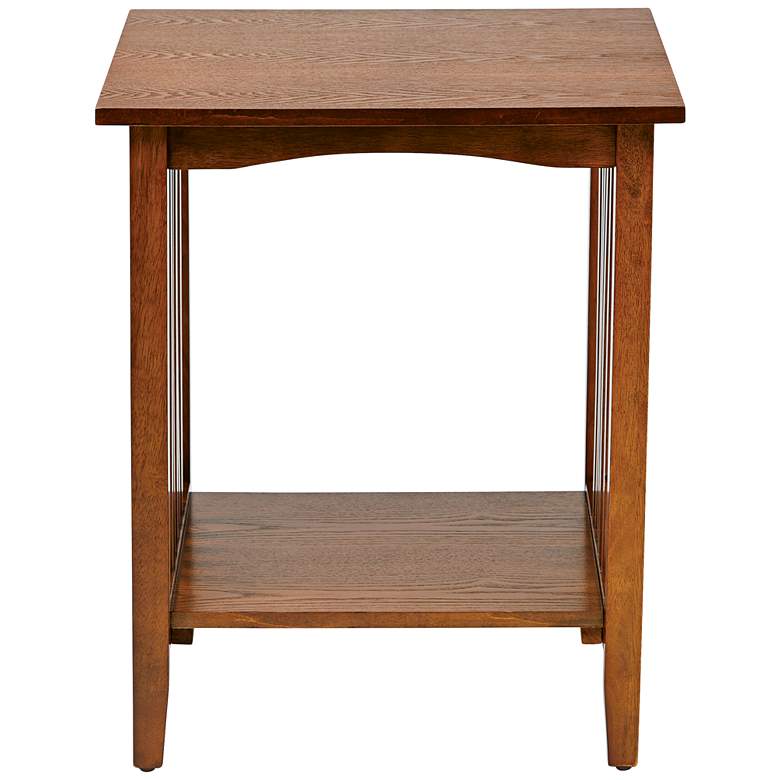 Image 3 Sierra 20 inch Wide Ash Wood 1-Shelf Square Side Table more views