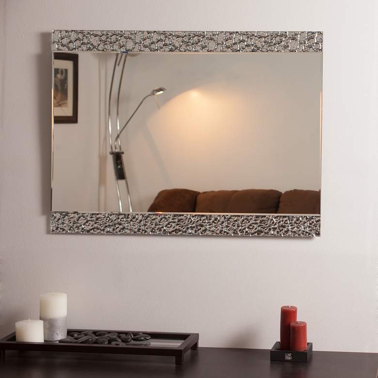 Image 2 Sierra 23 1/2 inch x 31 1/2 inch Vanity Bathroom Wall Mirror more views