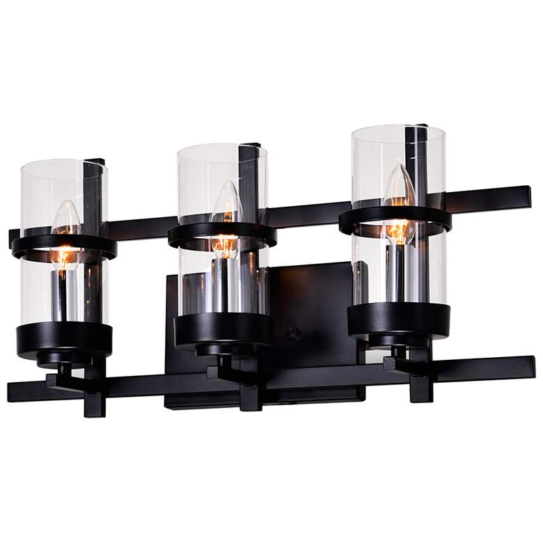Image 1 Sierra 3 Light Wall Sconce With Black Finish
