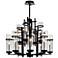 Sierra 30" Wide Black 12-Light Tiered Chandelier