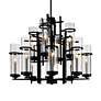 2_Sierra 30" Wide Black 12-Light Tiered Chandelier more views
