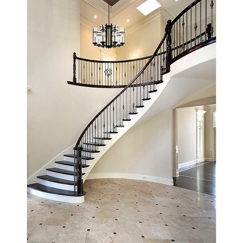 Image 6 Sierra 30" Wide Black 12-Light Tiered Chandelier more views