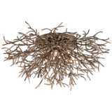 Sierra 32&quot; Wide Distressed Bronze Organic Branch 3-Light Ceiling Light