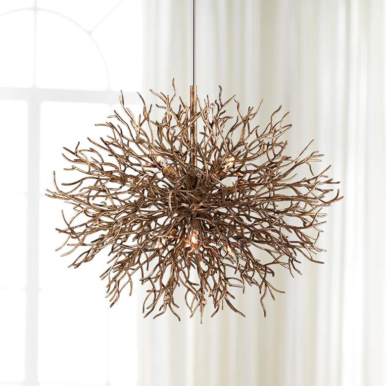 Image 1 Sierra 32 inch Wide Distressed Bronze Pendant Light