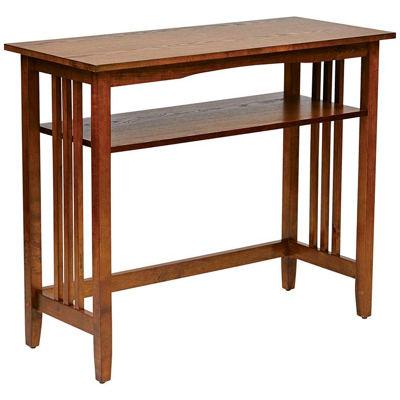 Image 1 Sierra 36 inch Wide Ash Wood 1-Shelf Foyer Table