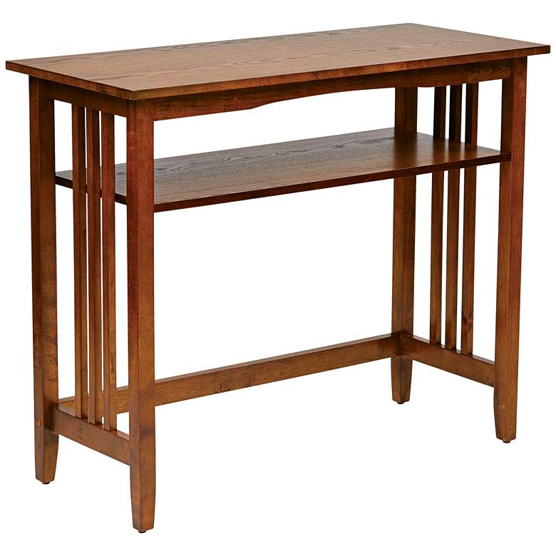 Image 1 Sierra 36" Wide Ash Wood 1-Shelf Foyer Table