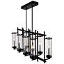 1_Sierra 38" Wide Black 8-Light Linear Chandelier
