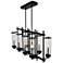 Sierra 38" Wide Black 8-Light Linear Chandelier
