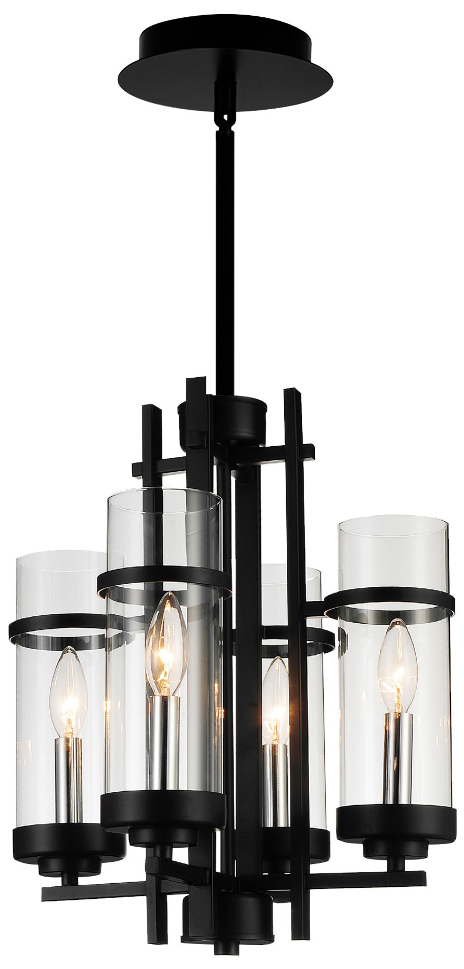 Sierra 4 Light 14in Black Mini Pendant