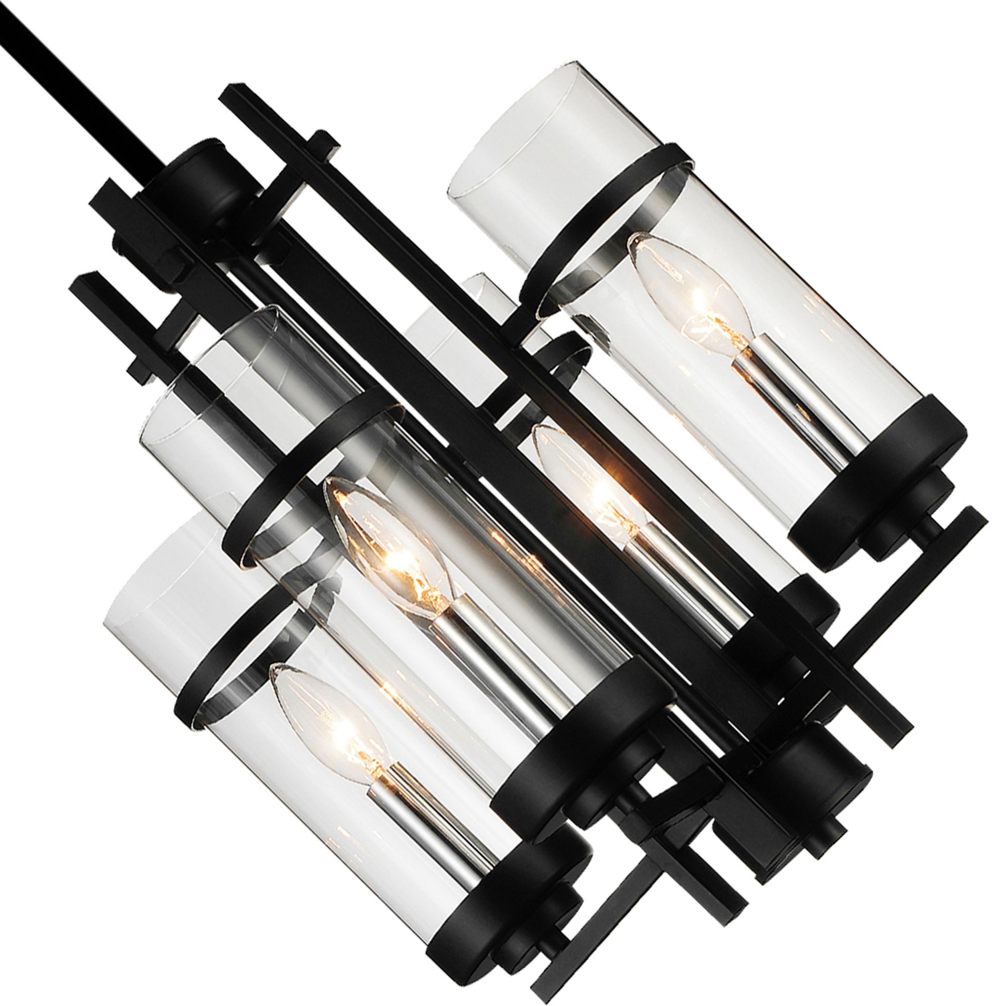 Image 3 Sierra 4 Light 14in Black Mini Pendant more views