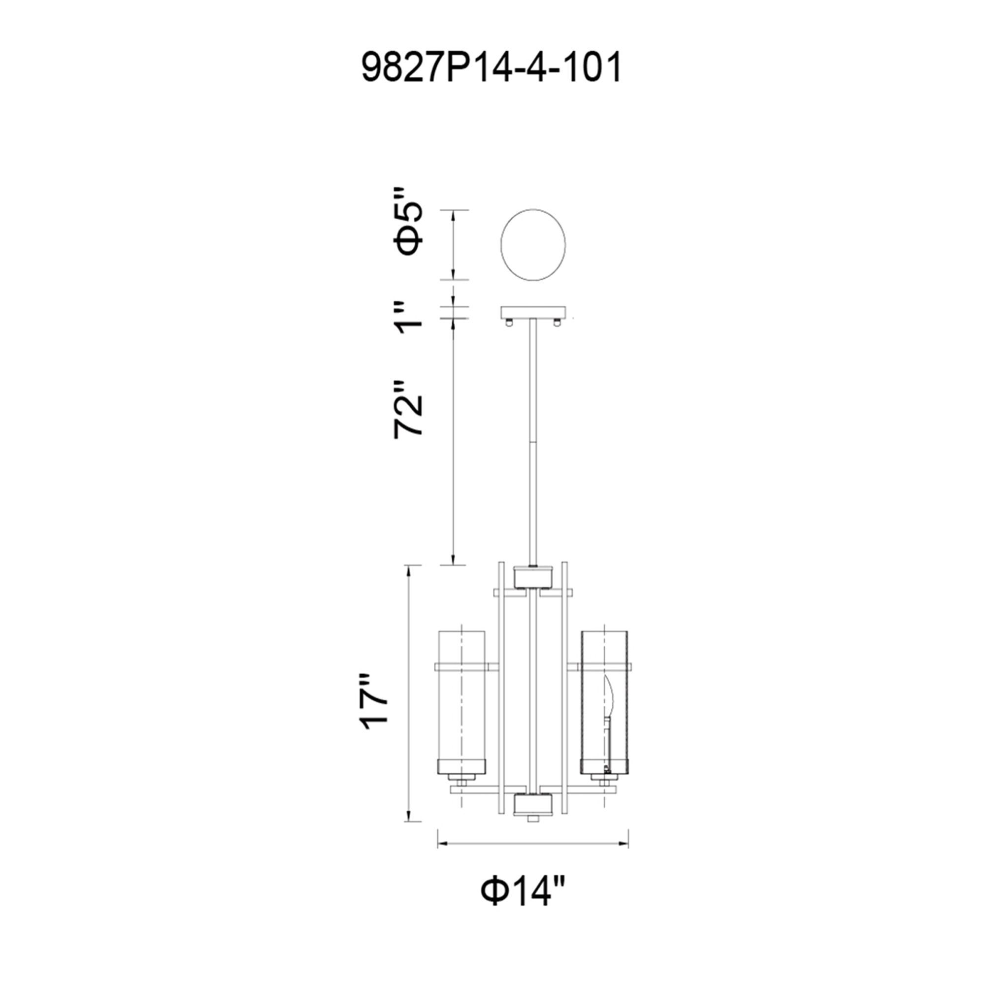 Sierra 4 Light Up Mini Pendant With Black Finish
