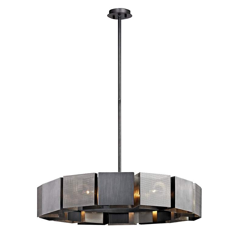 Image 2 Sierra 50" Wide Distressed Bronze Pendant Light more views