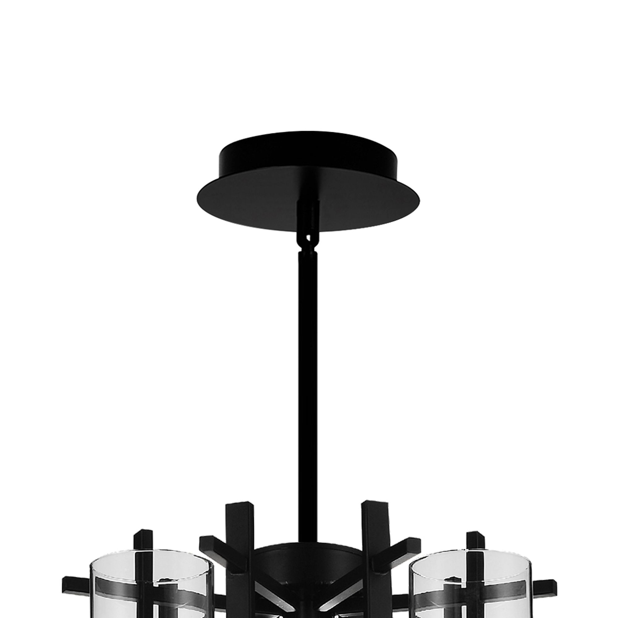 Image 5 Sierra 6 Light 18in Black Chandelier more views