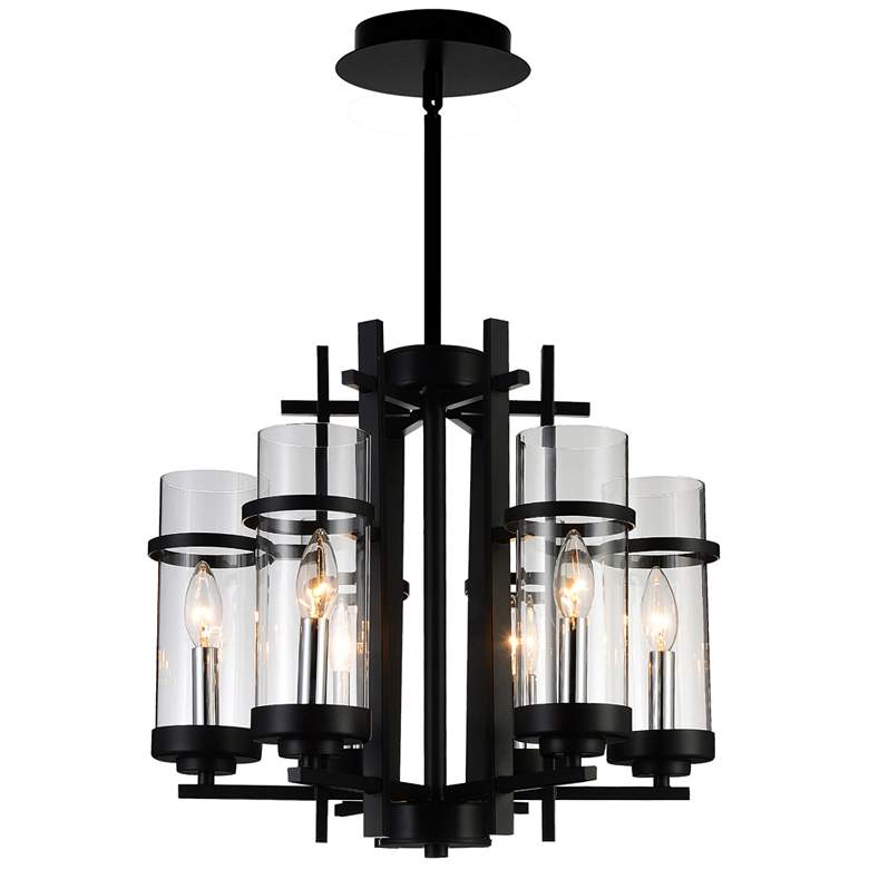 Image 1 Sierra 6 Light Up Chandelier With Black Finish