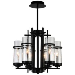 Sierra 6 Light Up Chandelier With Black Finish