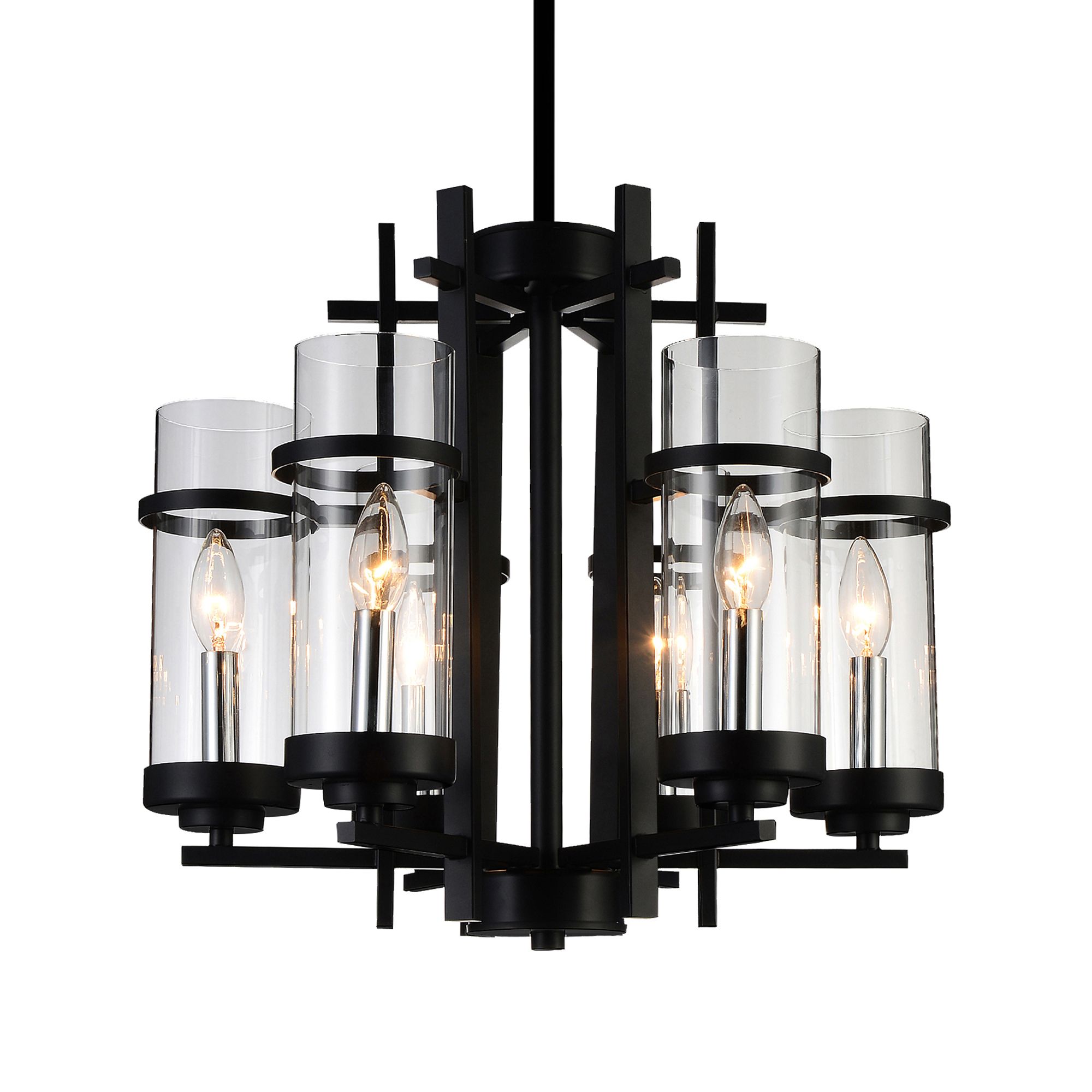 Image 2 Sierra 6 Light Up Chandelier With Black Finish more views