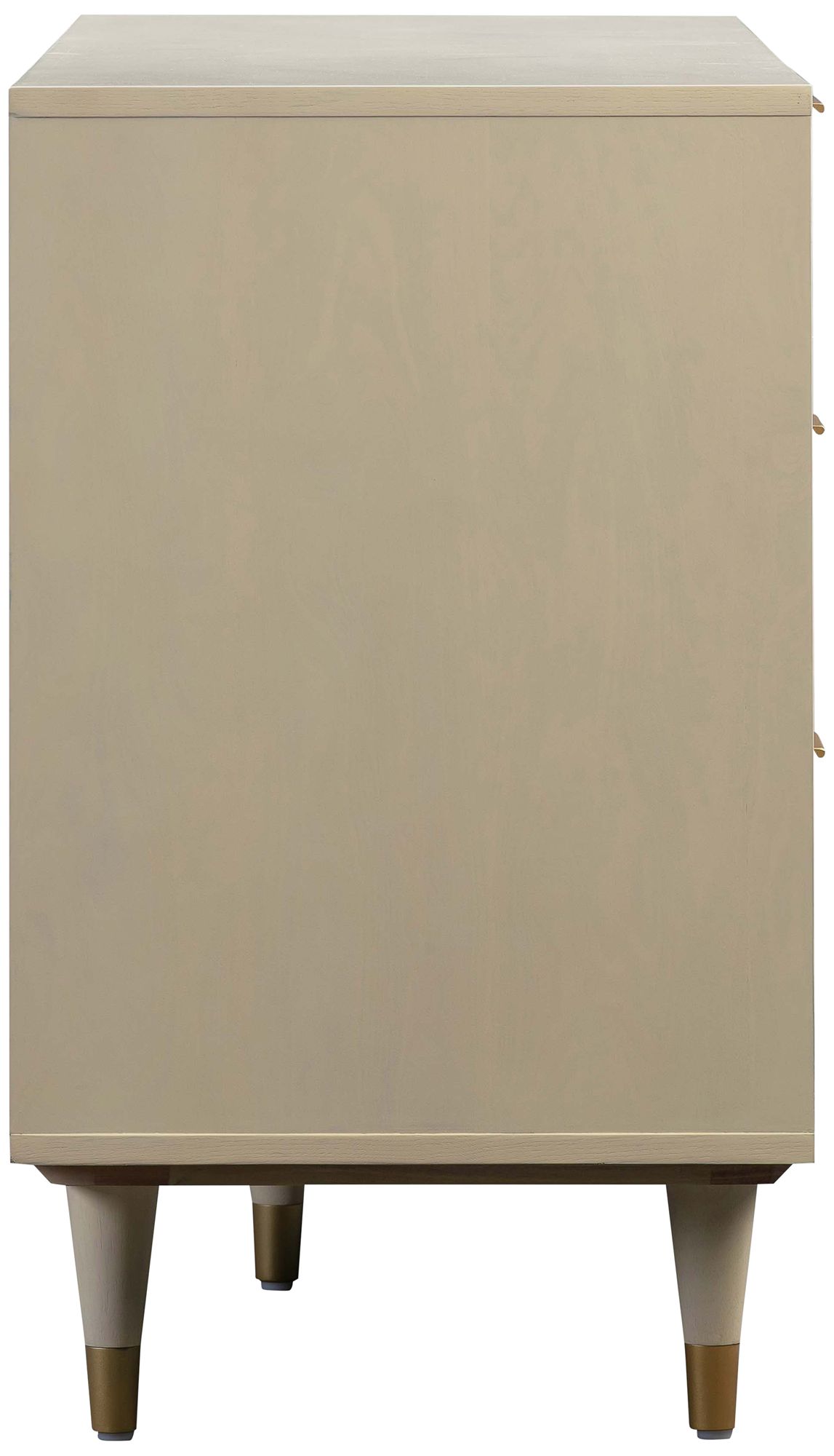 Sierra 60" Wide Buttermilk Rubberwood and Iron 6-Drawer Dresser