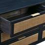 Sierra 60" Wide Noir Acacia Wood and Iron 6-Drawer Dresser