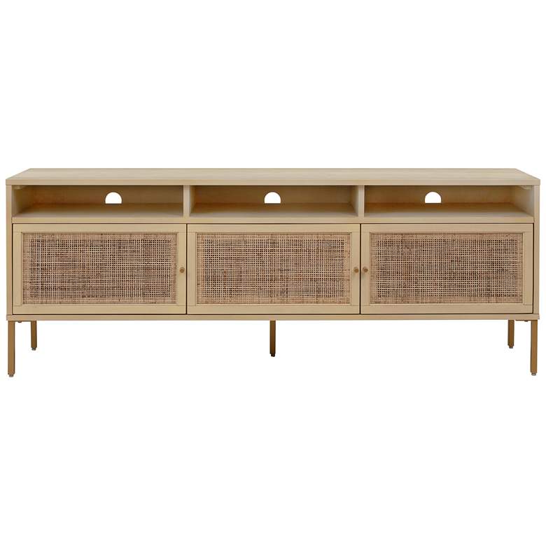 Image 5 Sierra 65" Wide Matte Buttermilk 3-Door Media Console more views