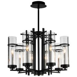 Sierra 8 Light Up Chandelier With Black Finish