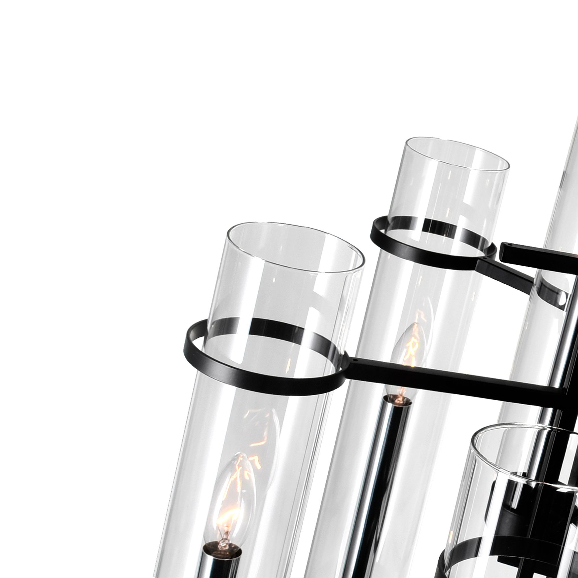 Thumbnail3 of Sierra 8 Light Up Chandelier With Black Finish more views