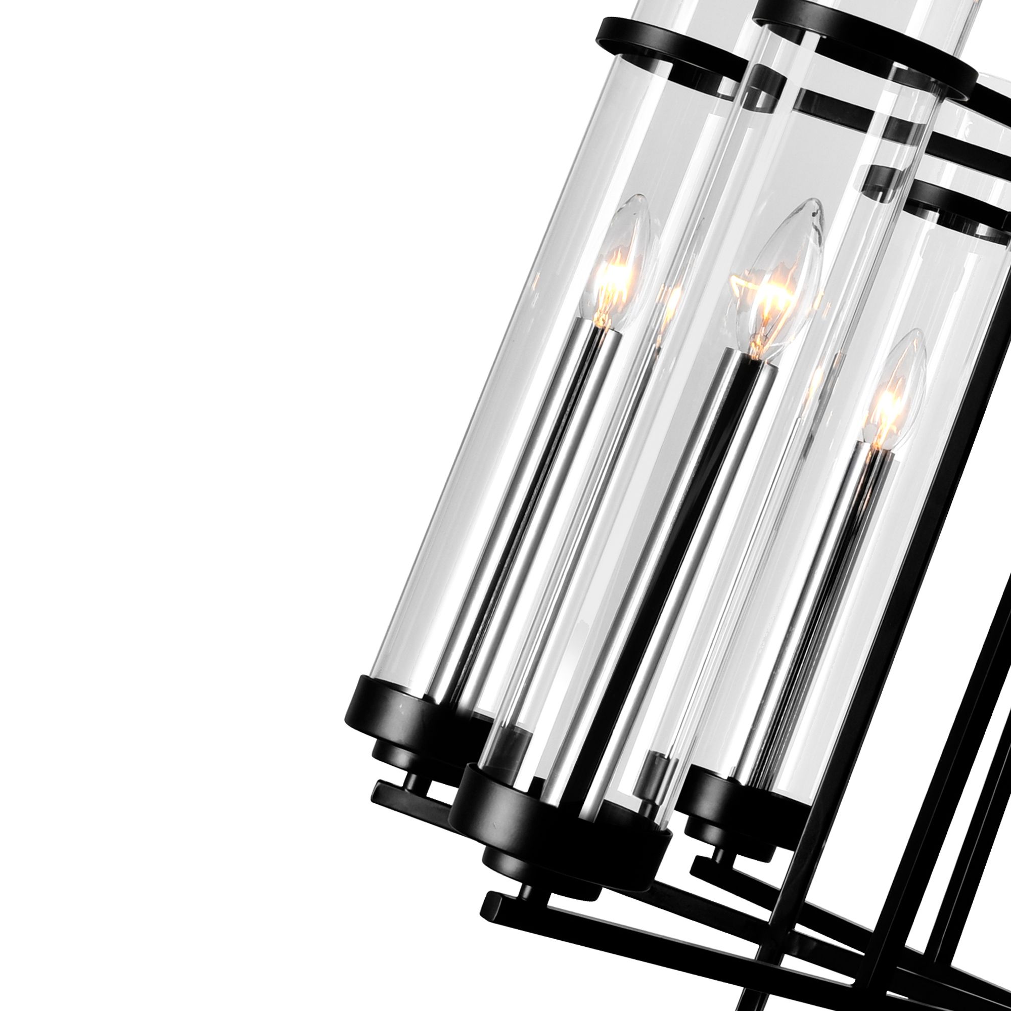 Thumbnail4 of Sierra 8 Light Up Chandelier With Black Finish more views