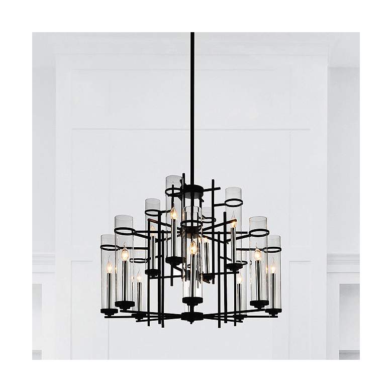 Image 1 Sierra 8 Light Up Chandelier With Black Finish
