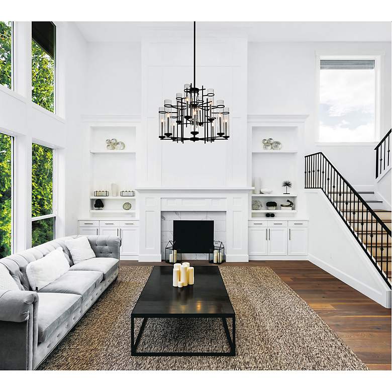 Image 7 Sierra 8 Light Up Chandelier With Black Finish more views