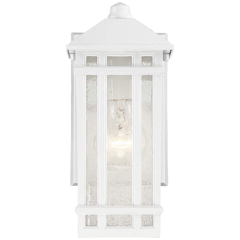 Image 4 Sierra Craftsman 10" High White Outdoor Wall Light Set of 2 more views