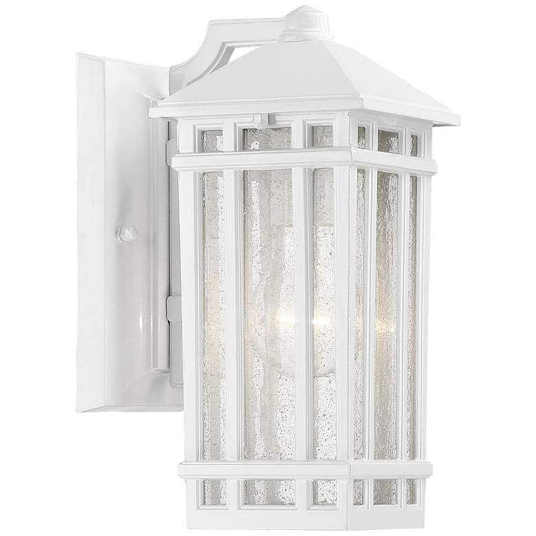 Image 5 Sierra Craftsman 10 inch High White Outdoor Wall Light Set of 2 more views