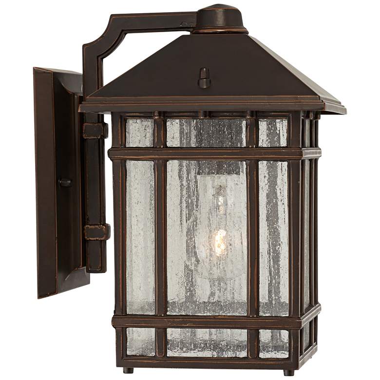 Image 5 Sierra Craftsman 11 inch High Bronze Finish Outdoor Wall Lights Set of 2 more views