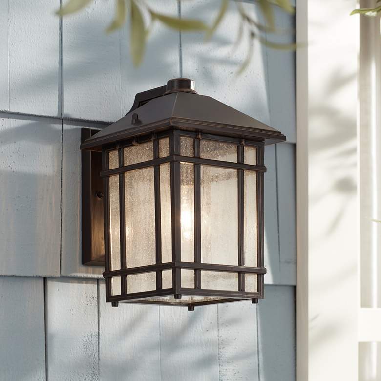 Image 7 Sierra Craftsman 11" High Bronze Finish Outdoor Wall Lights Set of 2 more views