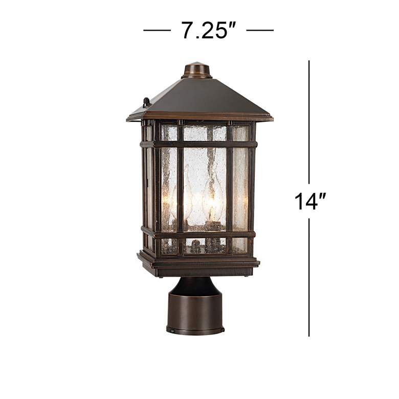 Image 5 Sierra Craftsman 14 inch High Bronze Outdoor Post Mount Light more views