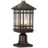 Sierra Craftsman 14" High Bronze Post Light with Pier Mount Adaptor
