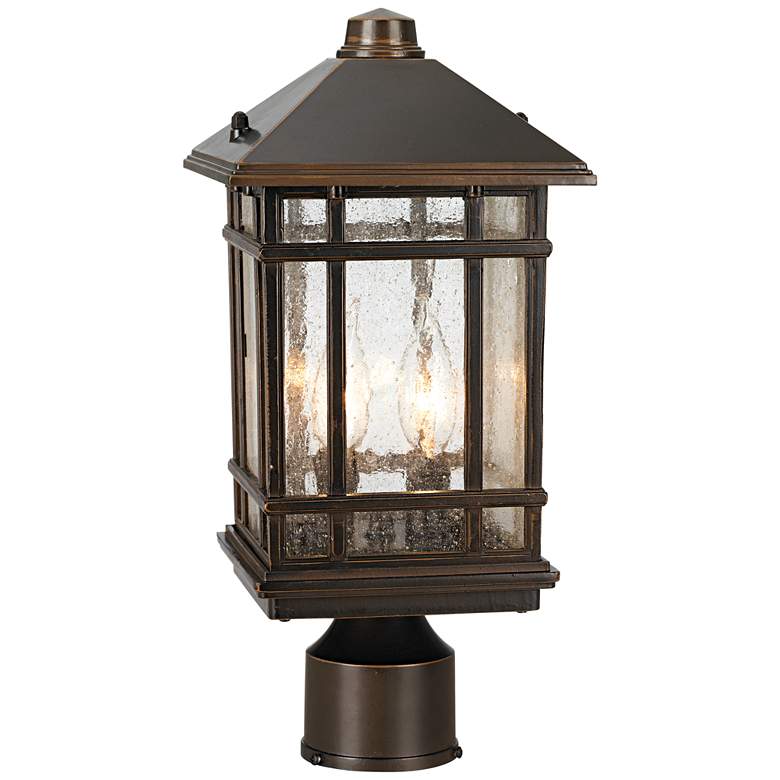Image 4 Sierra Craftsman 14" High Bronze Post Light with Pier Mount Adaptor more views
