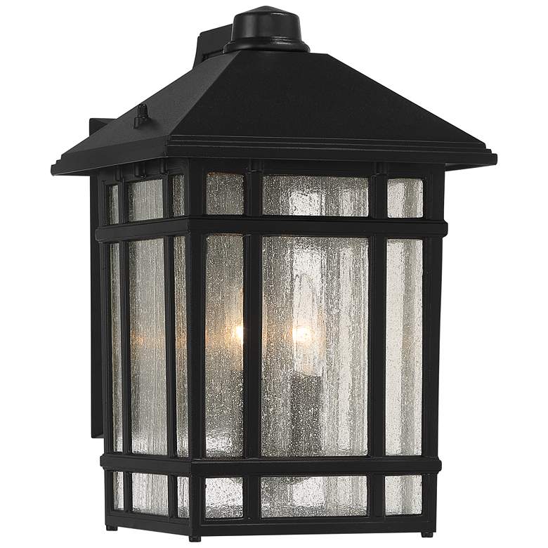 Image 2 Sierra Craftsman 15 1/4 inch High Black Finish Outdoor Wall Light