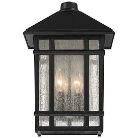 Image4 of Sierra Craftsman 15 1/4" High Black Finish Outdoor Wall Light more views