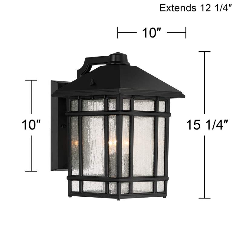 Image 7 Sierra Craftsman 15 1/4 inch High Black Finish Outdoor Wall Light more views