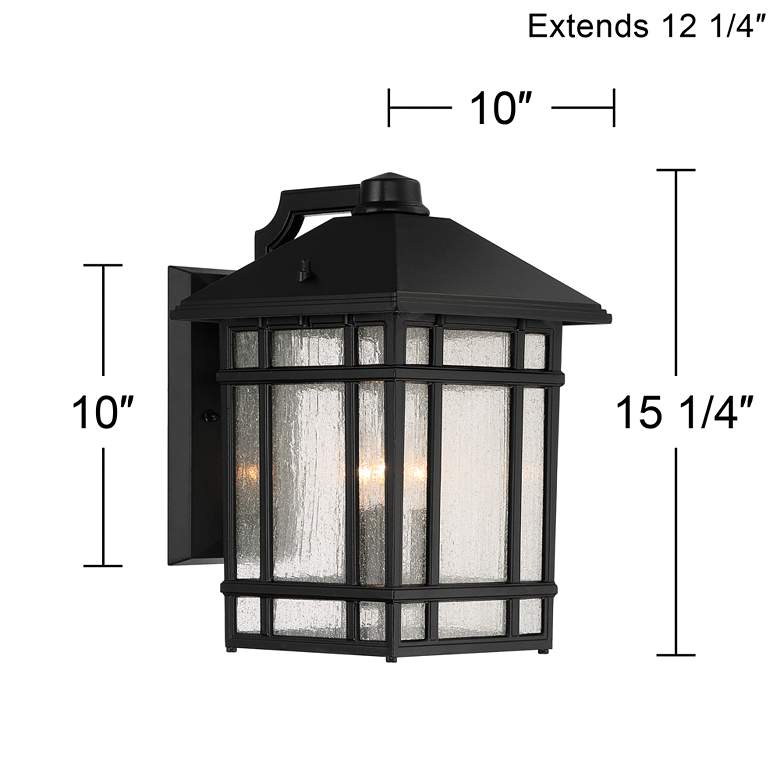 Image 7 Sierra Craftsman 15 1/4" High Black Finish Outdoor Wall Light more views