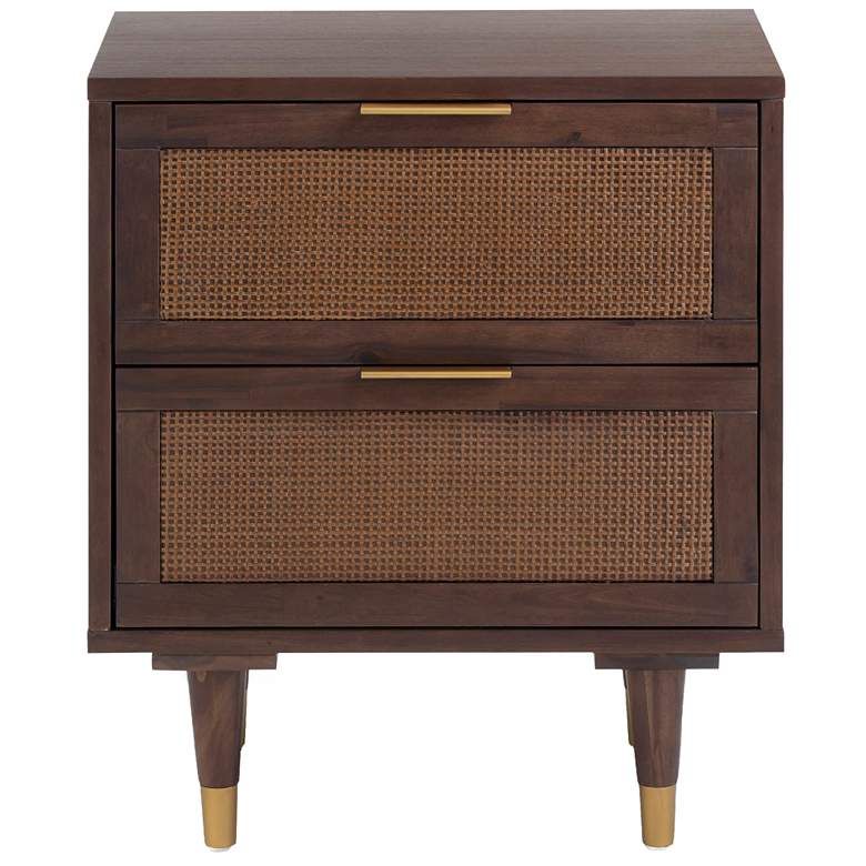 Image 1 Sierra Dark Chocolate Brown 2 Drawer Nightstand