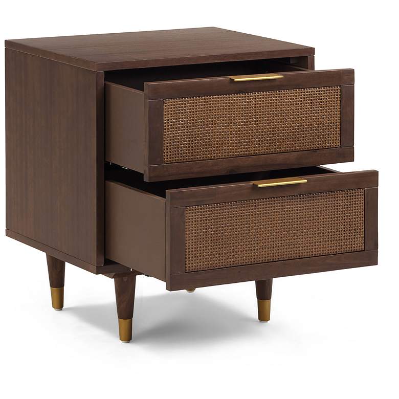 Image 2 Sierra Dark Chocolate Brown 2 Drawer Nightstand more views