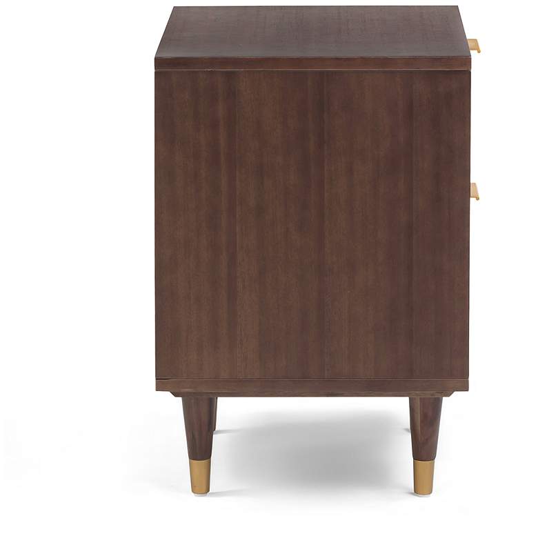 Image 4 Sierra Dark Chocolate Brown 2 Drawer Nightstand more views