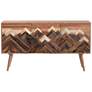 1_Sierra Nevada 61" Wide Brown Mango Wood 3-Door Sideboard