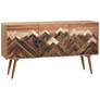 2_Sierra Nevada 61" Wide Brown Mango Wood 3-Door Sideboard more views
