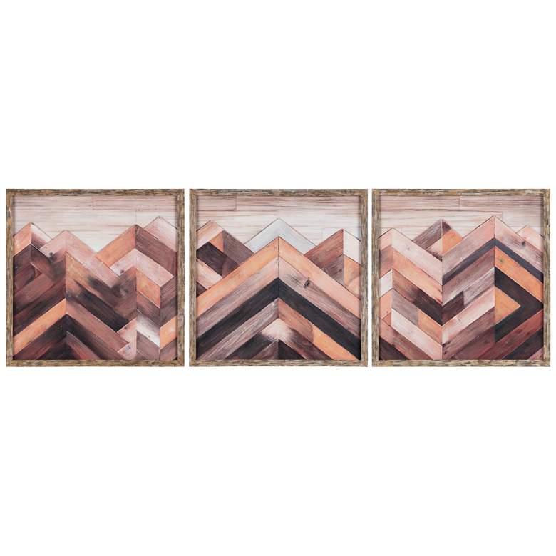 Image 1 Sierra Nevada Framed Wooden Wall Art Set of 3