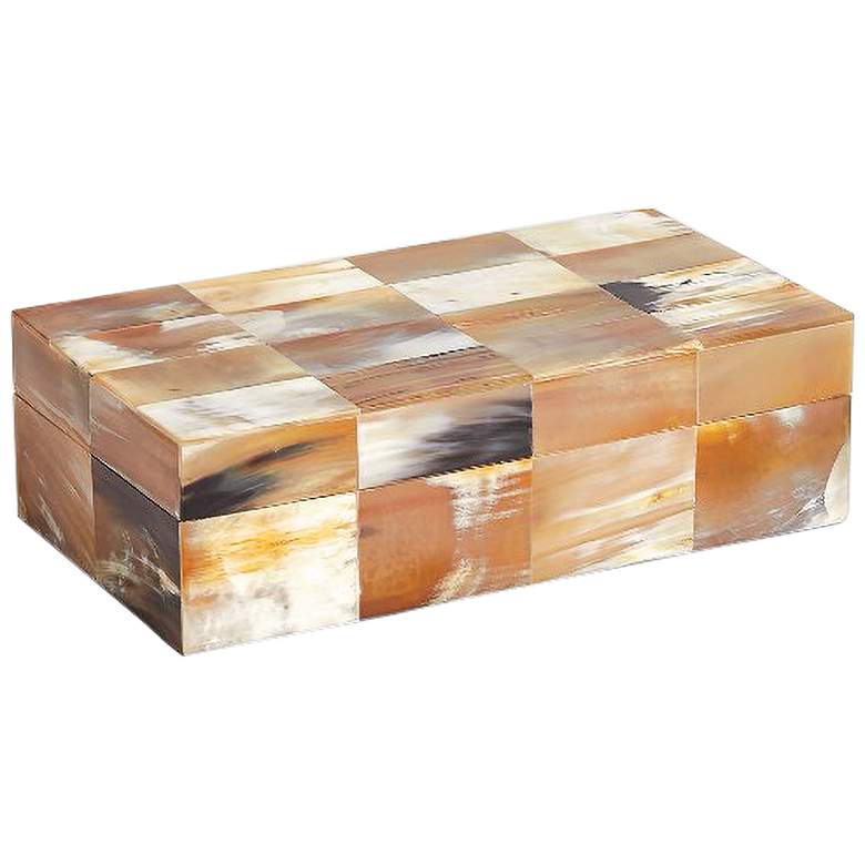 Image 1 Sierra Tan Brown and Natural White 10 1/4"W Horn Box