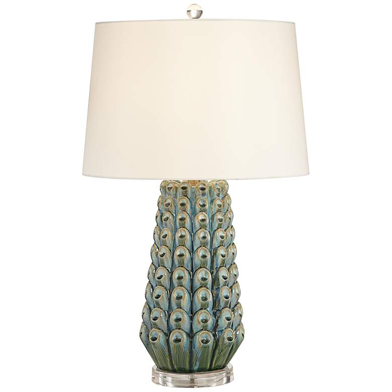 Image 1 Siesta Key Blue Ceramic Table Lamp
