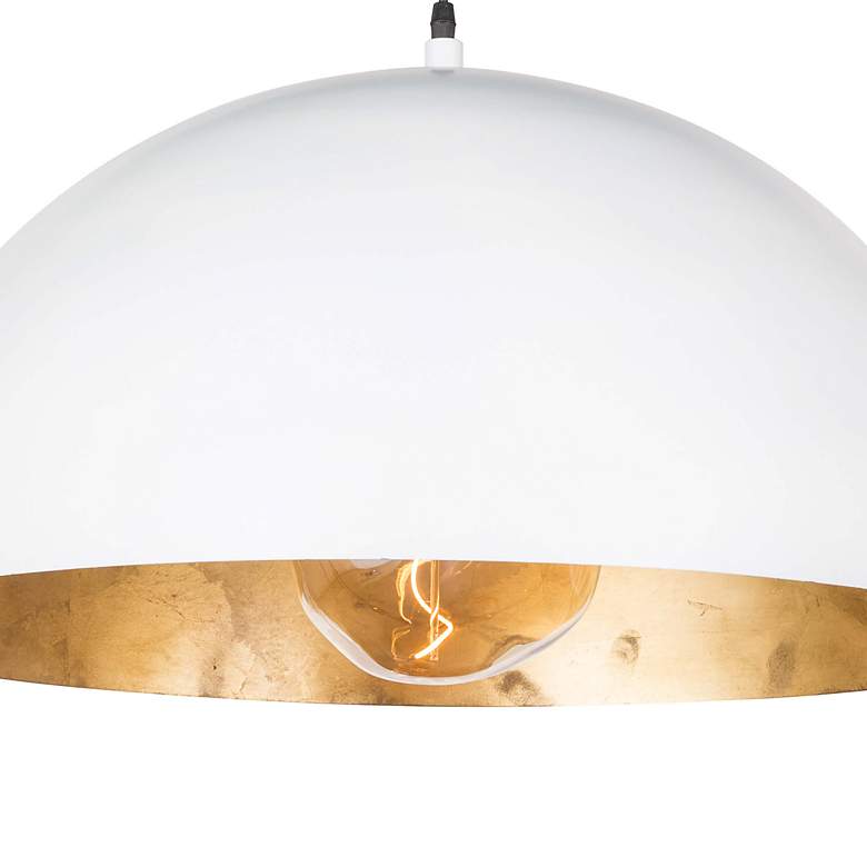 Image 4 Sigmund 23 1/2" Wide White Dome Pendant Light more views
